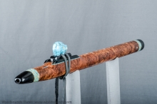 Brazilian Rosewood Burl Native American Flute, Minor, Mid F#-4, #J16I